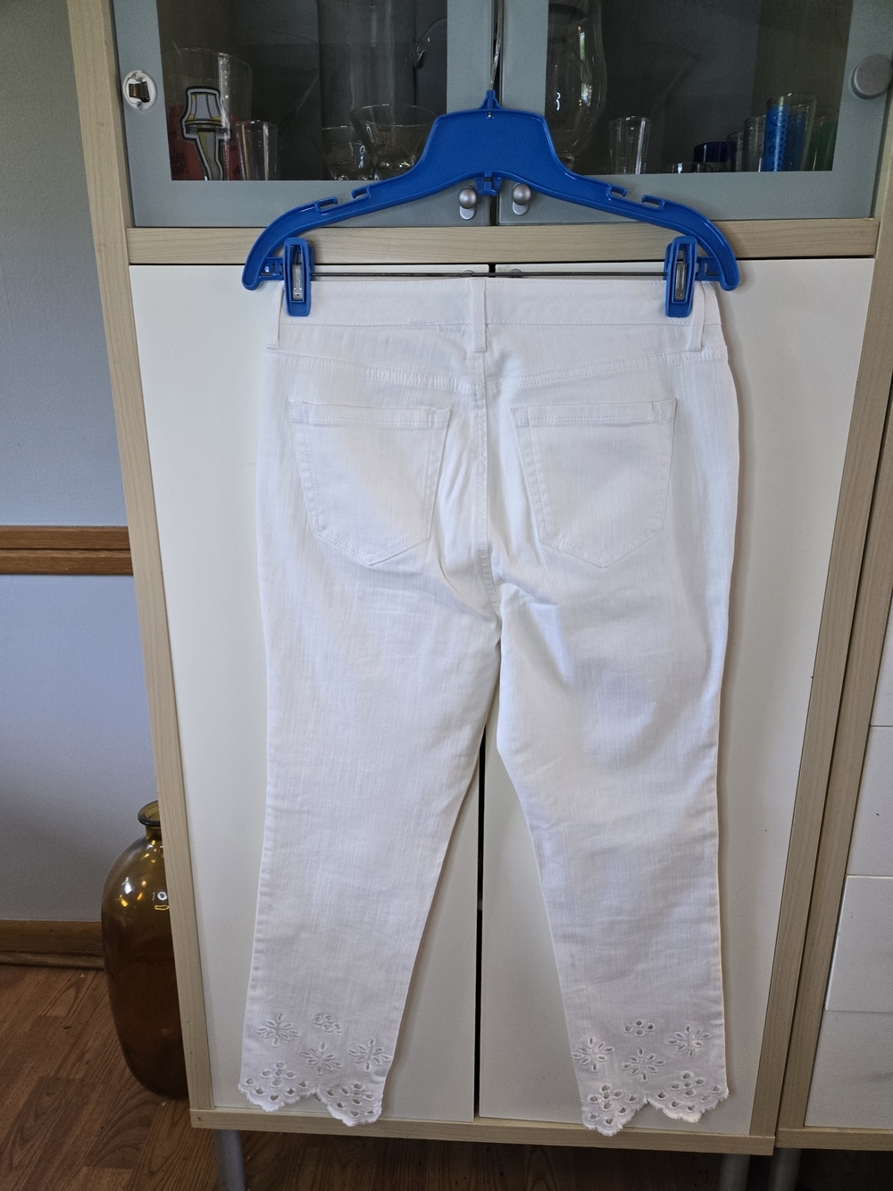 Charter Club White Cropped Eyelet-Hem Jeans - Picture 5 of 5